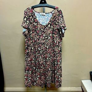 Haptics Crazy Soft Tiered Spring Dress 2X